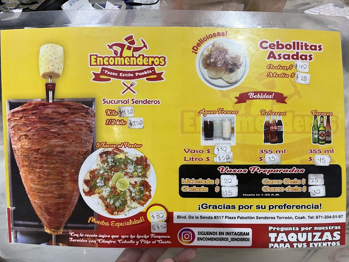 Encomenderos Menu - Image 1